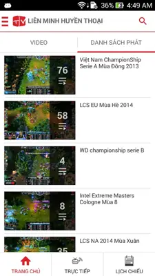 Vietnam Esports TV android App screenshot 2