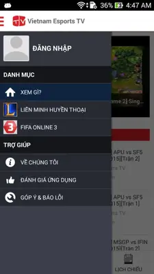 Vietnam Esports TV android App screenshot 5